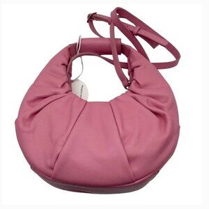 STAUD Soft Moon Bag In Bubblegum Pink